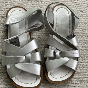 Salt Water Kids Silver Sandals Size 12